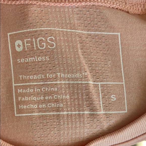 Figs Pink Long Sleeve Tee - Picture 2 of 3